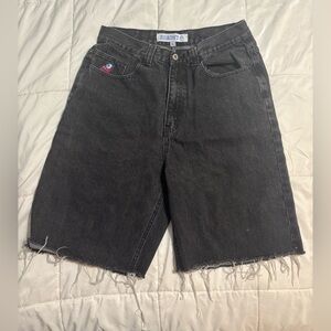 Black Denim Men Shorts